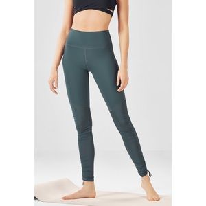Fabletics Cashel Foldover High Rise Leggings Amazon Green Size Small